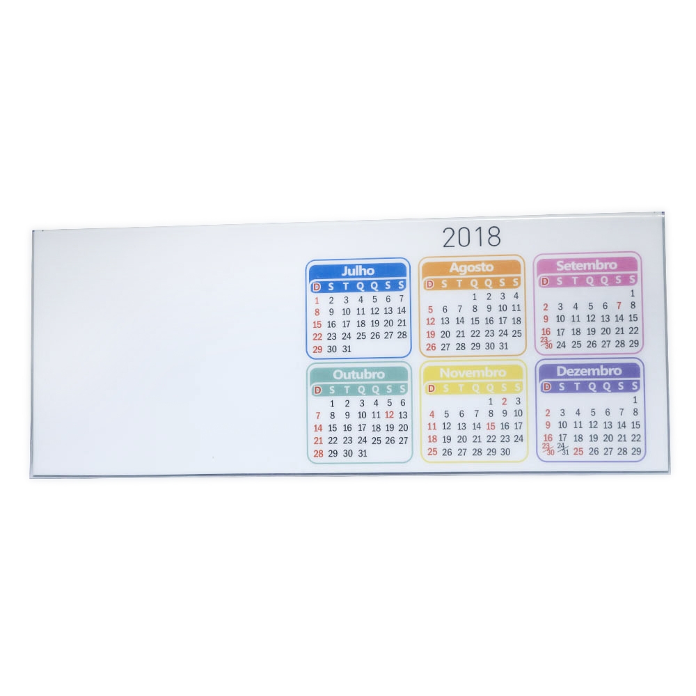 Calendário Plástico 2018