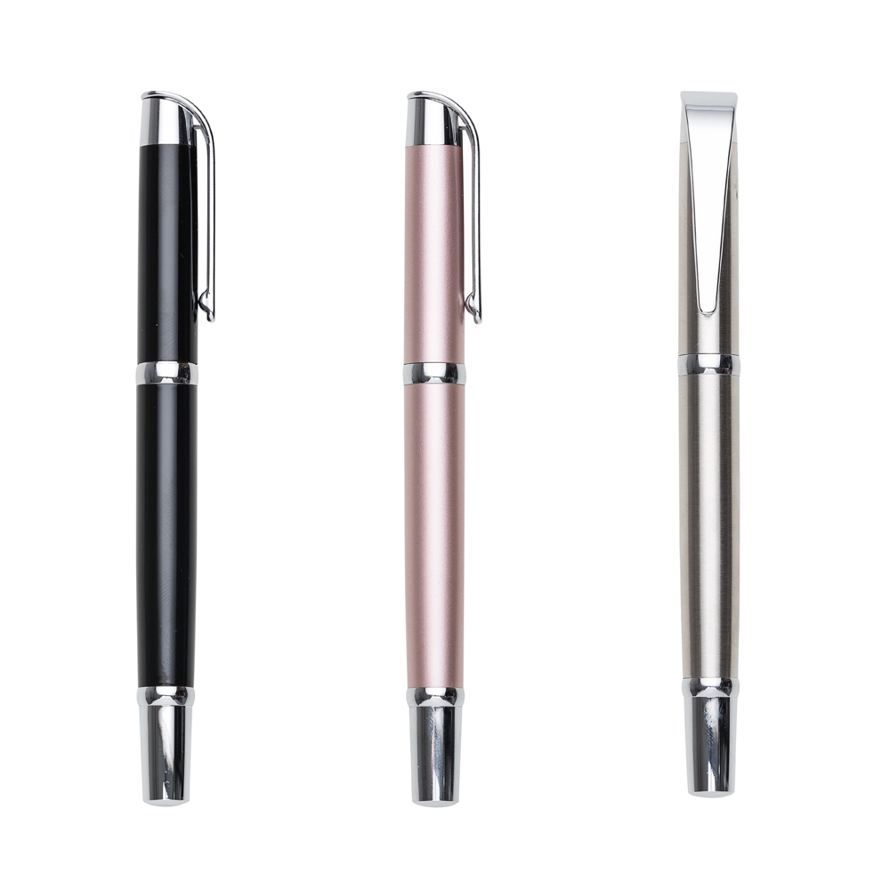 Caneta metal roller brilhante