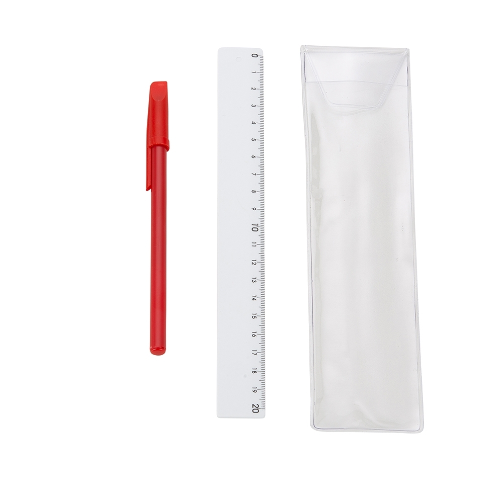 Kit Caneta e Régua