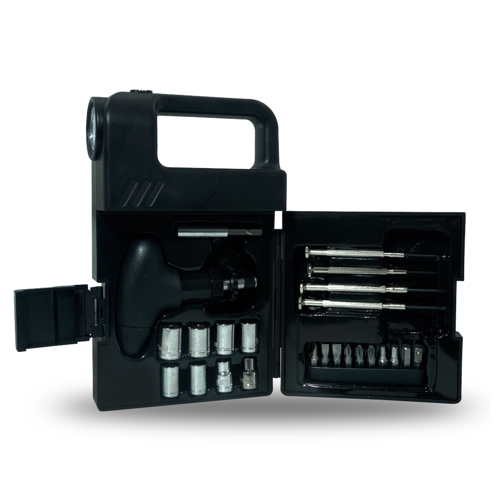 Kit Ferramenta 24 Peças com Lanterna